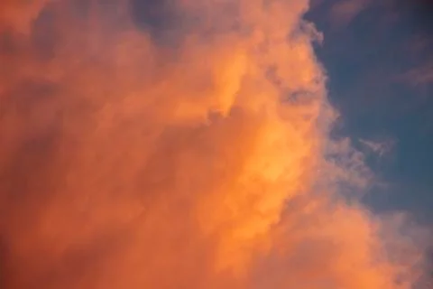 Colorful dramatic sky with clouds at sunset for background and texture Stock Photos