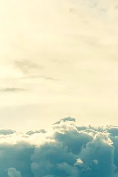 Colorful dramatic sky with clouds. toned. above Stock Photos