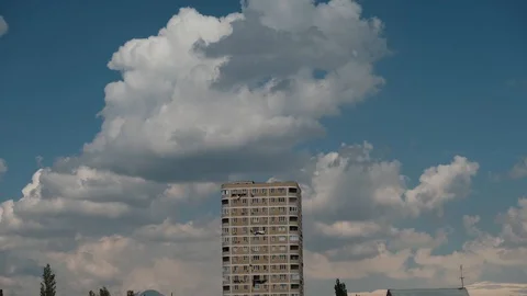 Colorful dramatic sky with clouds.Perfect for cinema, background.Timelapse Stock Footage 129507606