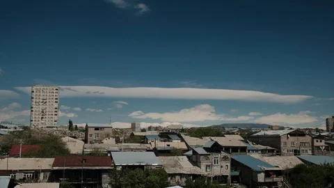 Colorful dramatic sky with clouds.Perfect for cinema, background.Timelapse Stock Footage 129507803