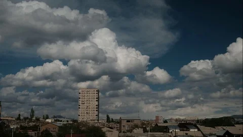 Colorful dramatic sky with clouds.Perfect for cinema, background.Timelapse Stock Footage 129671418