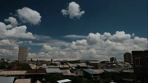 Colorful dramatic sky with clouds.Perfect for cinema, background.Timelapse Stock Footage 129671604