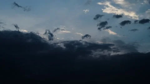 Colorful dramatic sky with clouds.Perfect for cinema, background.Timelapse Stock Footage 137447507