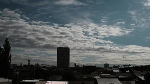 Colorful dramatic sky with clouds.Perfect for cinema, background.Timelapse Stock Footage 137968338