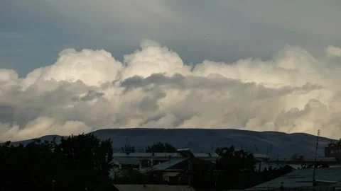Colorful dramatic sky with clouds.Perfect for cinema, background.Timelapse Stock Footage 137969206