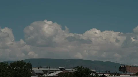 Colorful dramatic sky with clouds.Perfect for cinema, background.Timelapse Stock Footage 207443647
