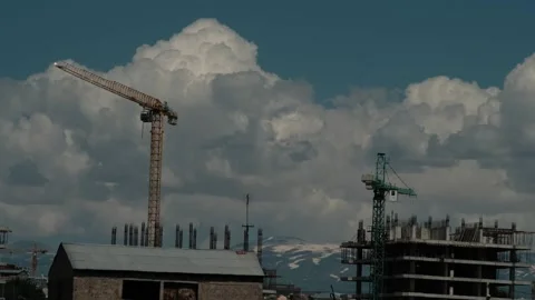 Colorful dramatic sky with clouds.Perfect for cinema, background.Timelapse Stock Footage 207444341