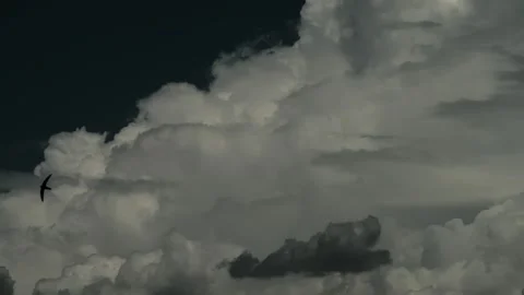 Colorful dramatic sky with clouds.Perfect for cinema, background.Timelapse Stock Footage 207642567