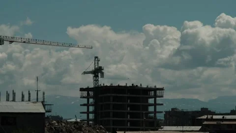 Colorful dramatic sky with clouds.Perfect for cinema, background.Timelapse Stock Footage 207642576