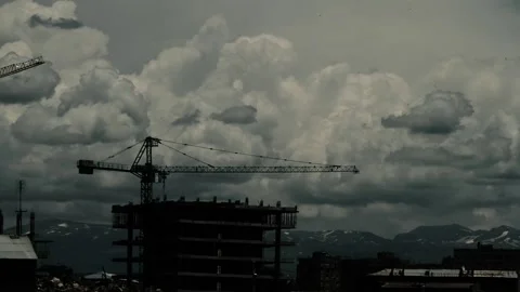 Colorful dramatic sky with clouds.Perfect for cinema, background.Timelapse Stock Footage 207642617