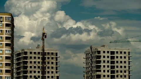 Colorful dramatic sky with clouds.Perfect for cinema, background.Timelapse Stock Footage 246821145