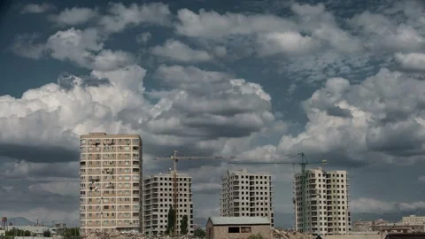 Colorful dramatic sky with clouds.Perfect for cinema, background.Timelapse Stock Footage 246822466