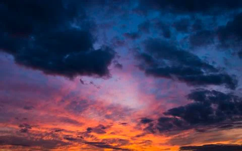 Colorful dramatic sky Stock Photos