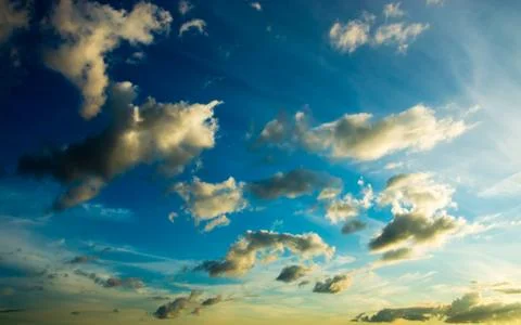 Colorful dramatic sky Stock Photos