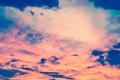 Colorful dramatic sky Stock Photos