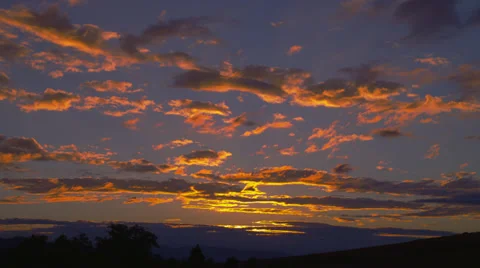 Colorful, Dramatic Sunset Stock Footage 35287893