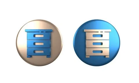Colorful Drawer with documents icon isolated on white background. Archive p.. Stock Illustration