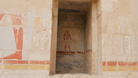 Colorful Drawing in the Temple Building Stock Footage 87071978