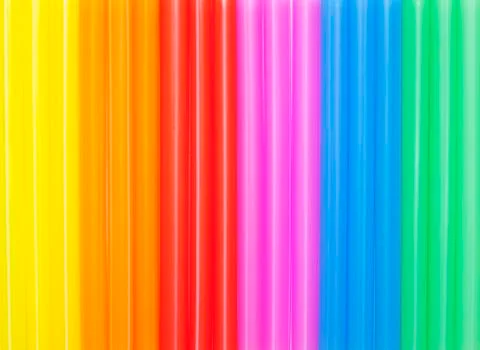 Colorful drinking straws background. Stock Photos
