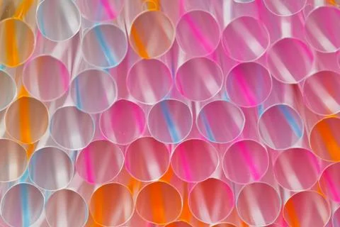Colorful drinking straws Fotos Stock