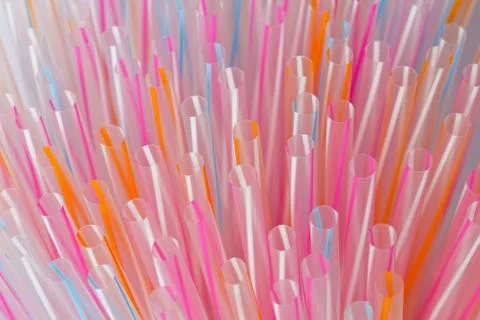 Colorful drinking straws Fotos Stock