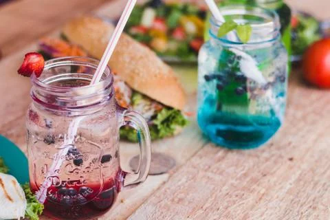 Colorful drinks Stock Photos