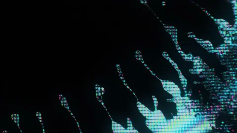 Colorful drip background digital damage glitch Stock Footage 134367216