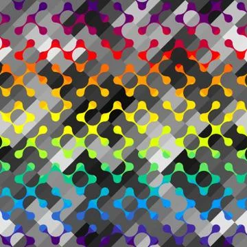 Colorful droplet pattern on gray background. Stock Illustration