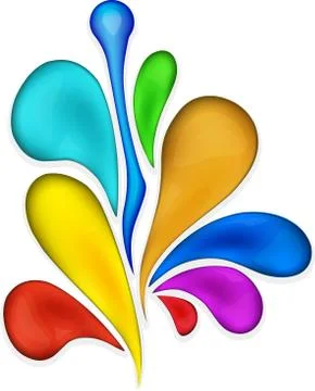 Colorful drops 스톡 일러스트