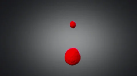 Colorful drops of red paint colliding in slow motion Stock Footage 24615703