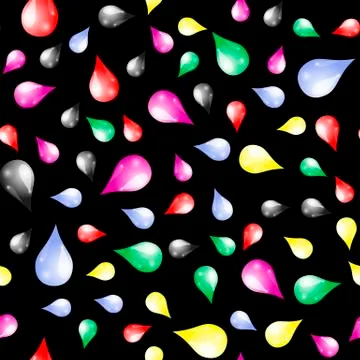 Colorful Drops Seamless Pattern Stock Illustration
