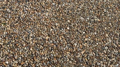 Colorful dry stone shingle surface aerial Stock Footage 330743438