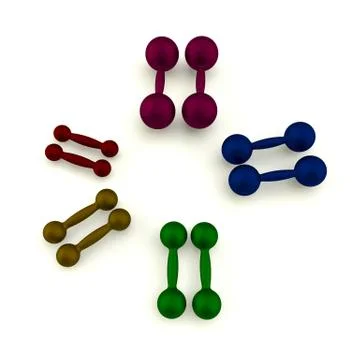 Colorful dumbbell Stock Illustration