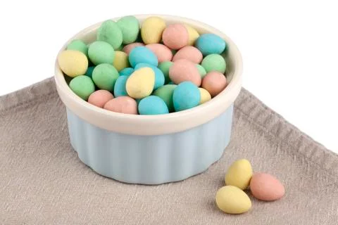 Colorful dyed easter eggs Stock Photos
