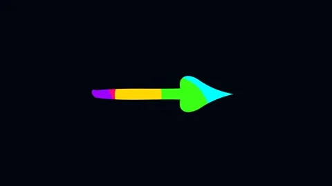 Colorful Dynamic Arrow Animation with Brush Strokes for Creative Marketing Stock Footage 335146280