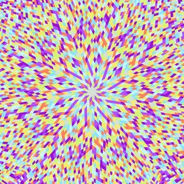 Colorful dynamic hypnotic circular mosaic pattern background イラスト素材