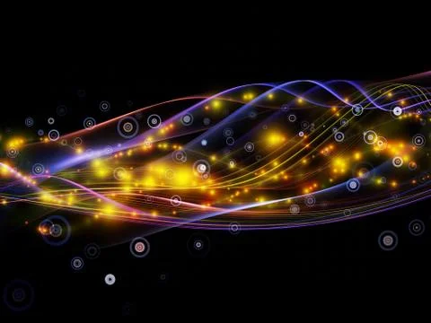 Colorful Dynamic Network Illustrazione stock