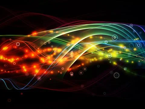 Colorful Dynamic Network Illustrazione stock