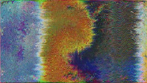 Colorful dynamic sci-fi fashion shimmering background. Corrupted computer data Video stock 150796534
