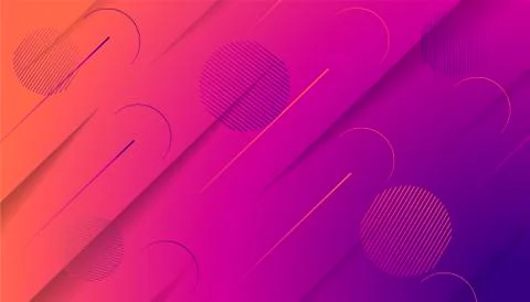 Colorful dynamic shapes composition on gradient background Stock Illustration