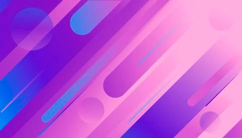 Colorful dynamic shapes composition on gradient background. Geometric trendy Stock Illustration