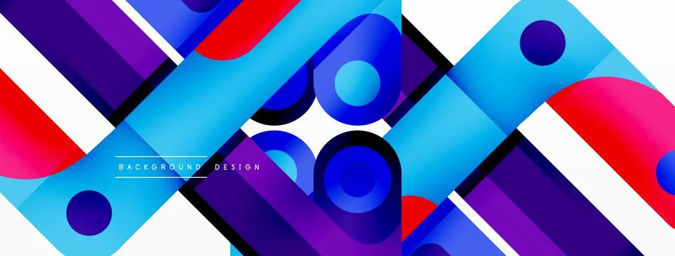 Colorful dynamic stripe composition. Lines geometric creative abstract Stockillustratie