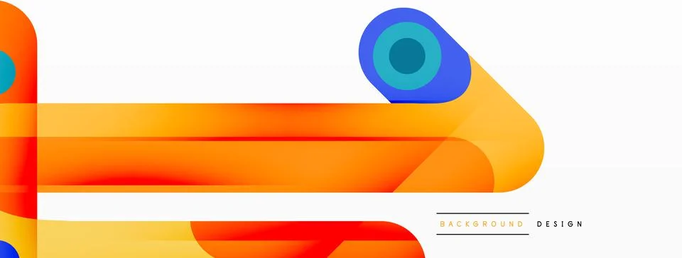 Colorful dynamic stripe composition. Lines geometric creative abstract Stock Illustration