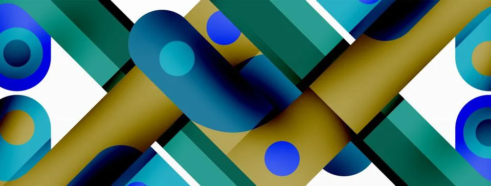 Colorful dynamic stripe composition. Lines geometric creative abstract Stockillustratie