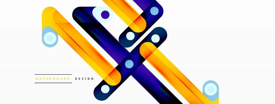 Colorful dynamic stripe composition. Lines geometric creative abstract Stock Illustration
