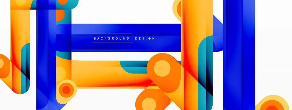 Colorful dynamic stripe composition. Lines geometric creative abstract Stock Illustration