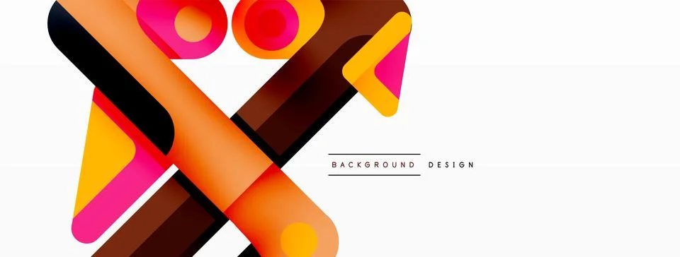 Colorful dynamic stripe composition. Lines geometric creative abstract Stockillustratie