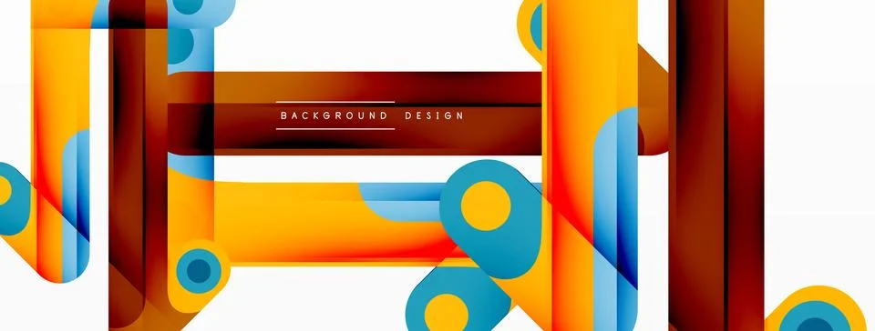 Colorful dynamic stripe composition. Lines geometric creative abstract Stock Illustration