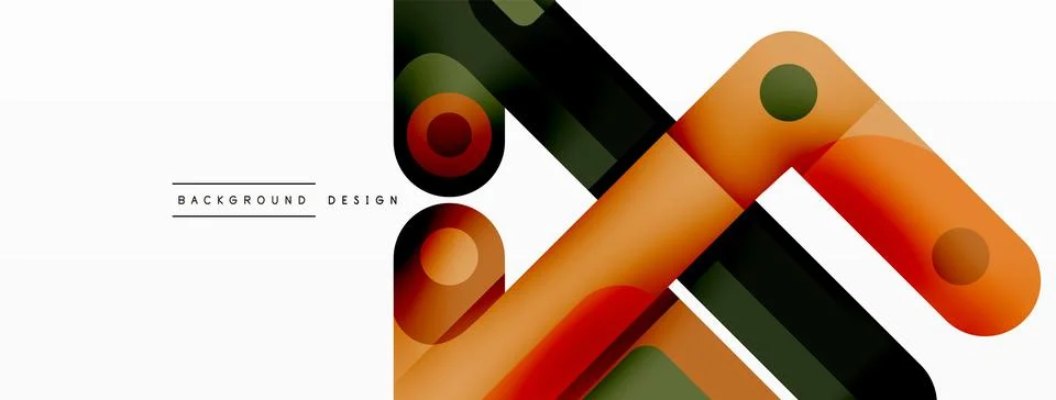 Colorful dynamic stripe composition. Lines geometric creative abstract Stock Illustration