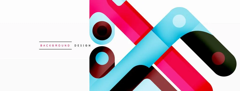 Colorful dynamic stripe composition. Lines geometric creative abstract Stock Illustration